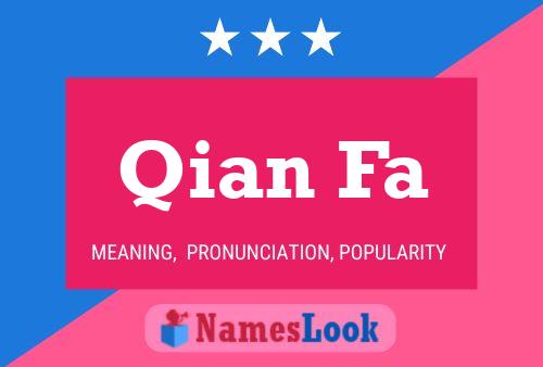 Qian Fa Name Poster