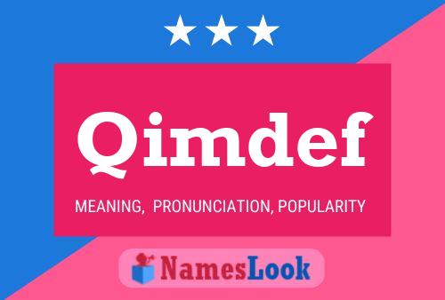 Qimdef Name Poster