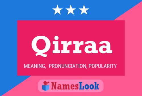 Qirraa Name Poster