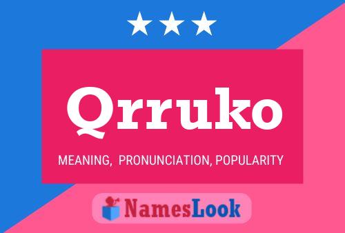 Qrruko Name Poster