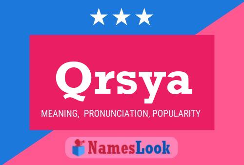 Qrsya Name Poster