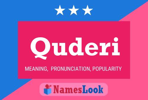 Quderi Name Poster