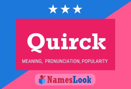 Quirck Name Poster