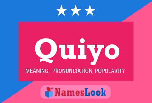 Quiyo Name Poster