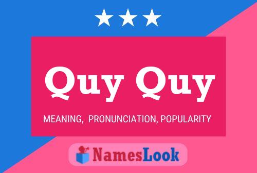 Quy Quy Name Poster