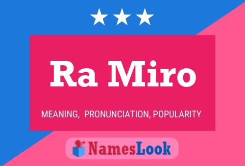 Ra Miro Name Poster