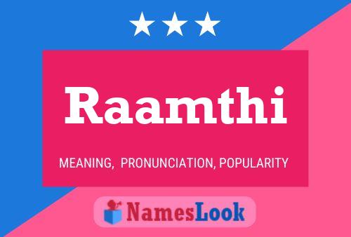 Raamthi Name Poster