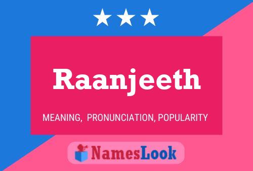 Raanjeeth Name Poster