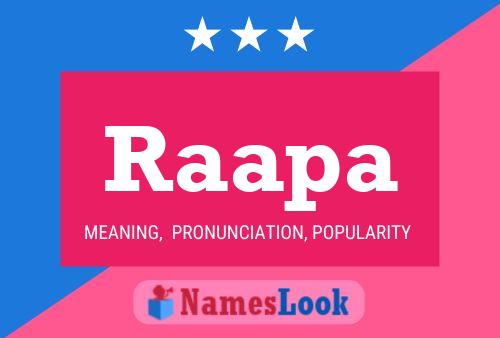 Raapa Name Poster