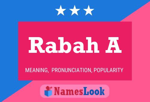 Rabah A Name Poster