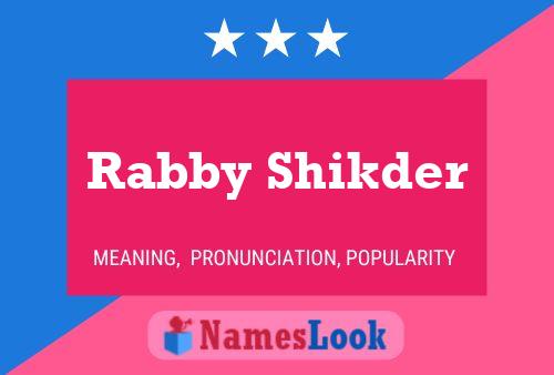 Rabby Shikder Name Poster