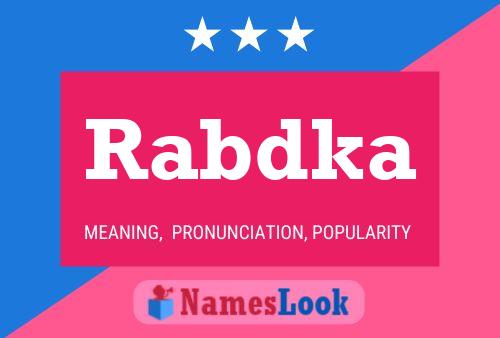 Rabdka Name Poster