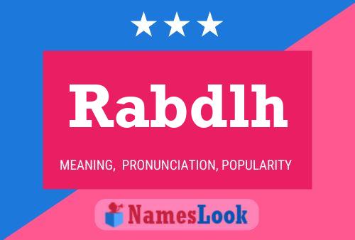 Rabdlh Name Poster