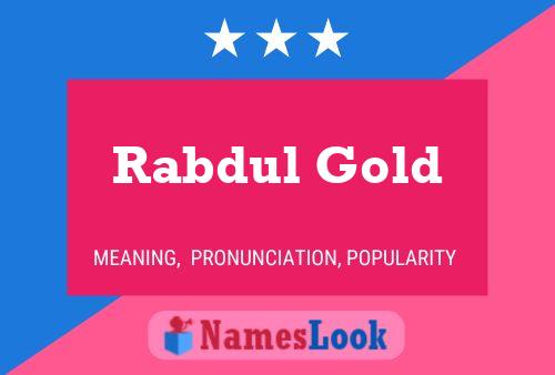 Rabdul Gold Name Poster