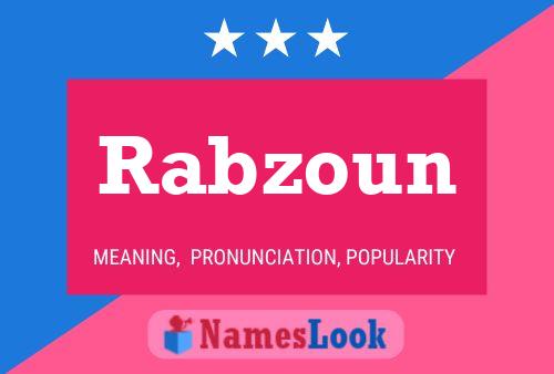 Rabzoun Name Poster