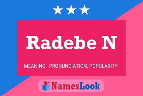 Radebe N Name Poster