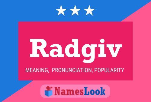 Radgiv Name Poster