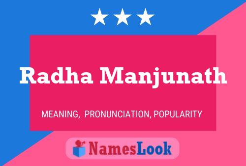 Radha Manjunath Name Poster