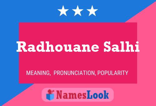 Radhouane Salhi Name Poster