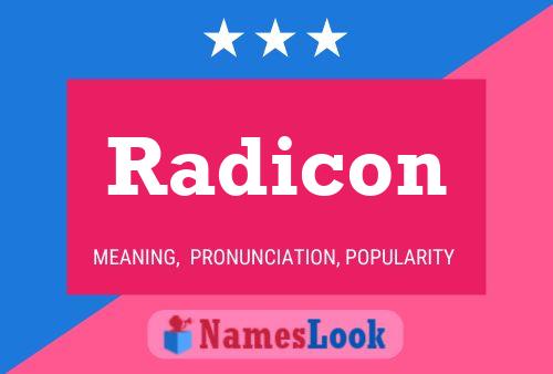 Radicon Name Poster