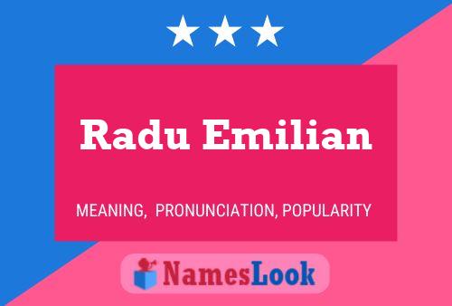 Radu Emilian Name Poster