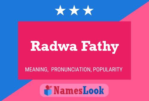 Radwa Fathy Name Poster