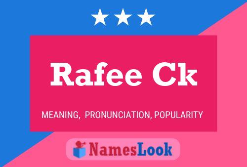 Rafee Ck Name Poster