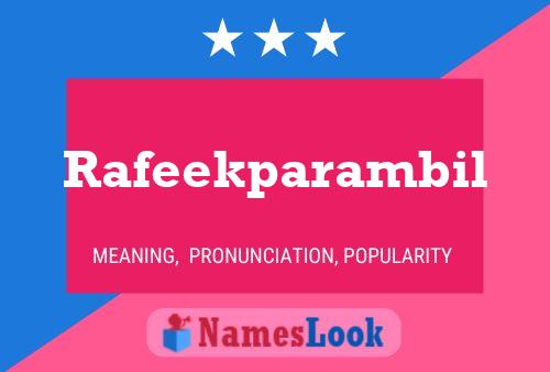 Rafeekparambil Name Poster