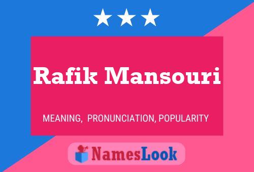 Rafik Mansouri Name Poster