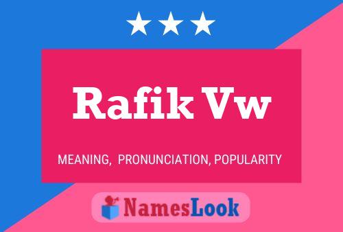 Rafik Vw Name Poster