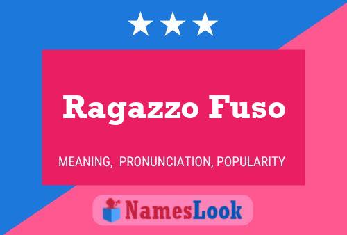 Ragazzo Fuso Name Poster