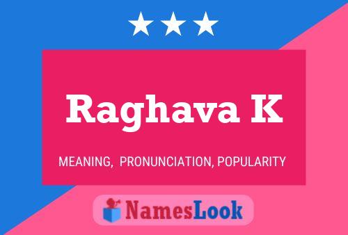 Raghava K Name Poster