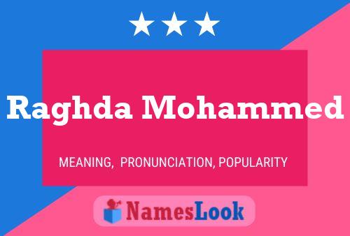 Raghda Mohammed Name Poster