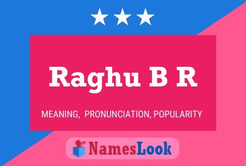 Raghu B R Name Poster