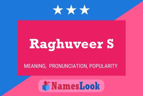 Raghuveer S Name Poster