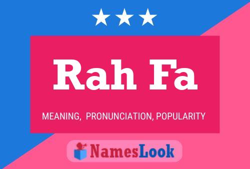 Rah Fa Name Poster