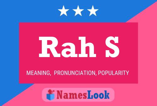 Rah S Name Poster