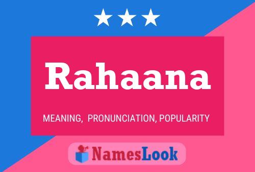 Rahaana Name Poster