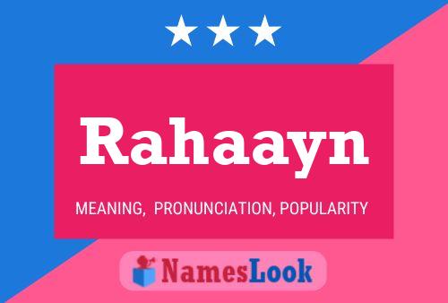 Rahaayn Name Poster