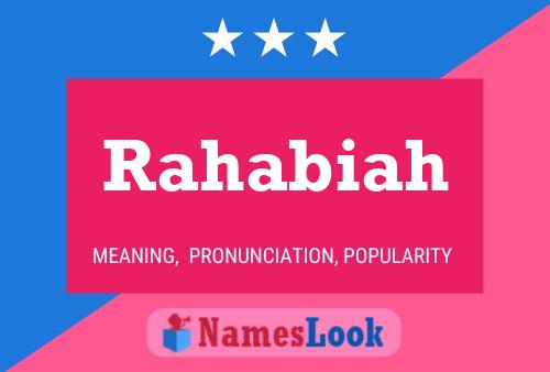 Rahabiah Name Poster