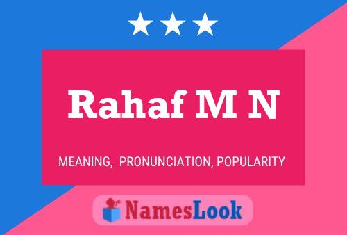 Rahaf M N Name Poster