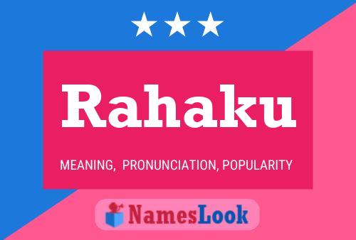 Rahaku Name Poster