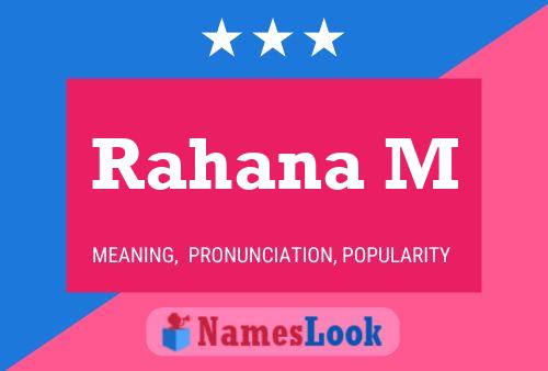 Rahana M Name Poster