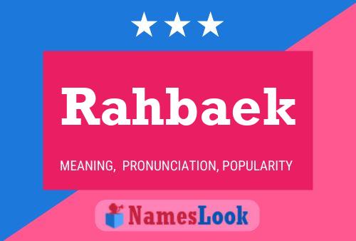 Rahbaek Name Poster