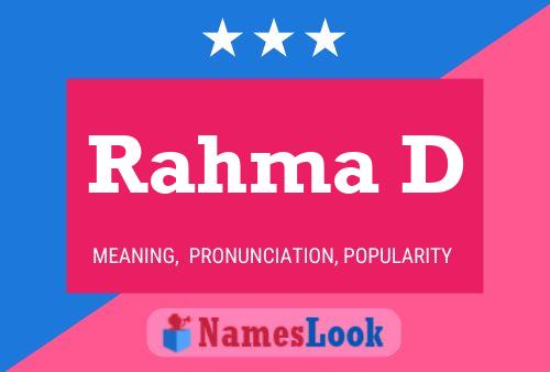 Rahma D Name Poster