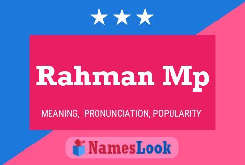 Rahman Mp Name Poster