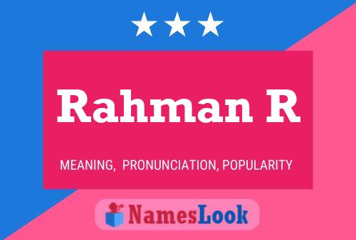 Rahman R Name Poster