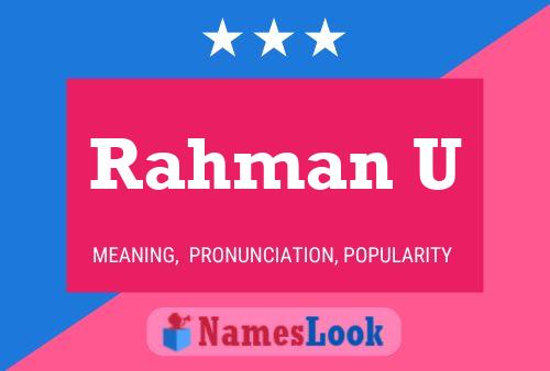 Rahman U Name Poster