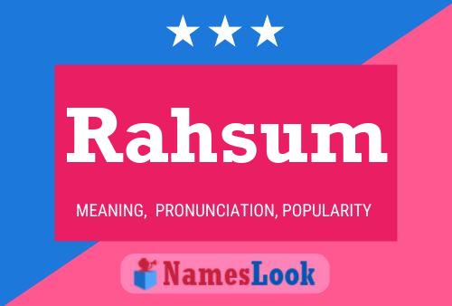 Rahsum Name Poster