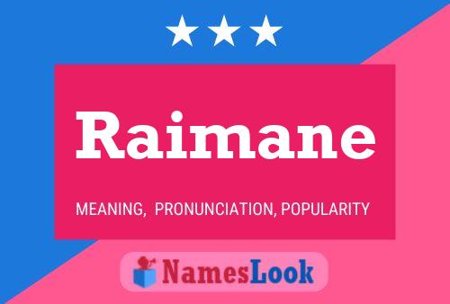 Raimane Name Poster